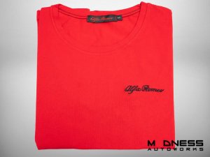 Alfa Romeo T-Shirt - Red w/ Black Logo - Female - size small Alfa Romeo T-Shirt - Red w/ Black Logo - Female - size small